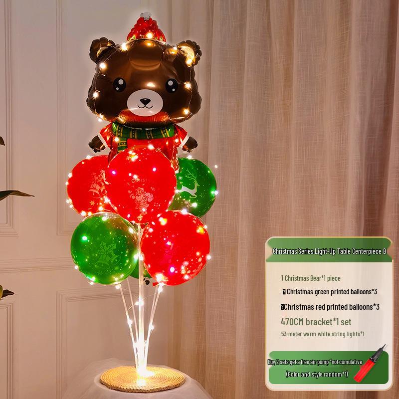 Christmas Luminous Balloon Decorations for Trees, Tables, and Window Displays
