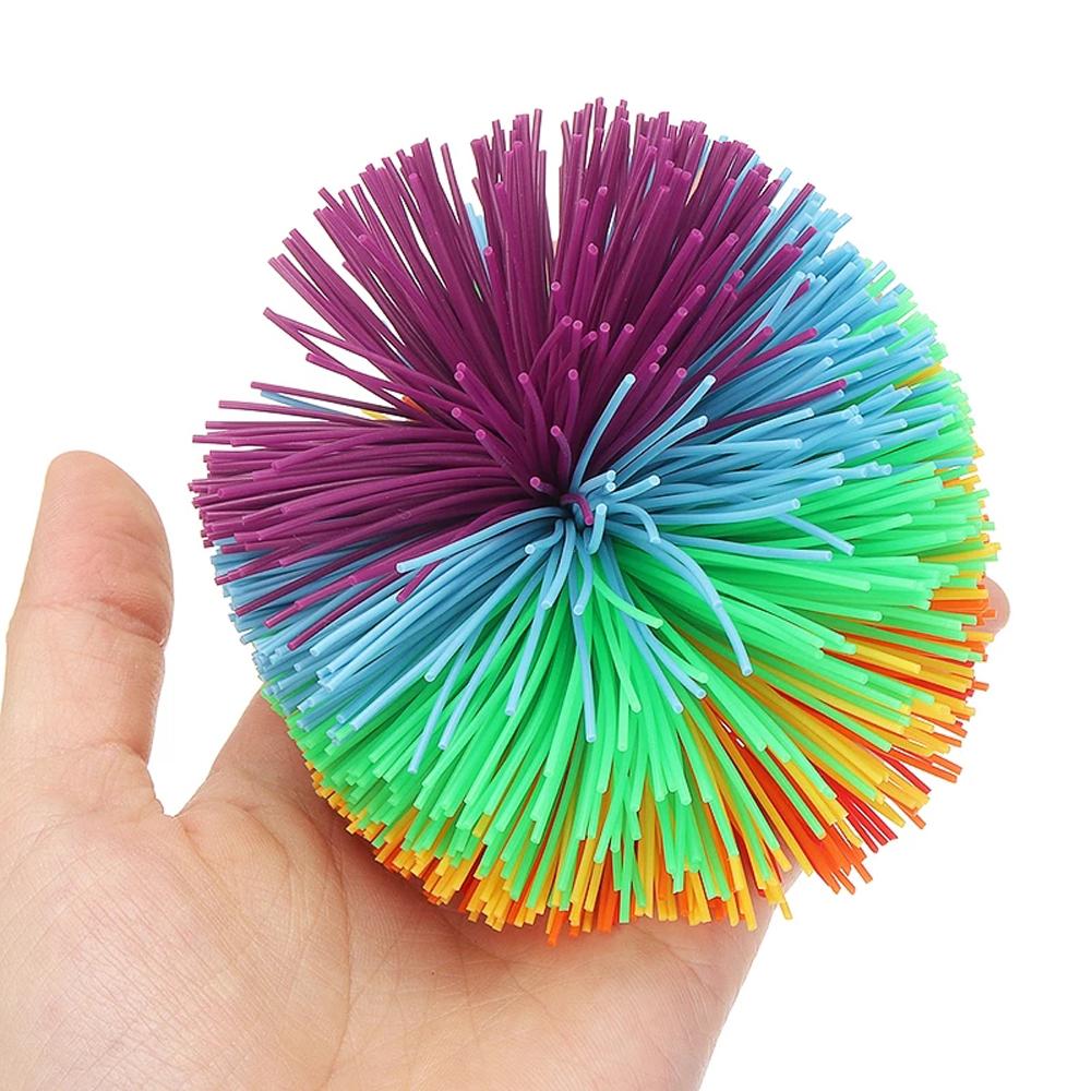 Toy Balls Baby Stretchy Ball Rainbow Fidget Sensory Ball Bouncy Stress Balls Monkey Stringy Balls