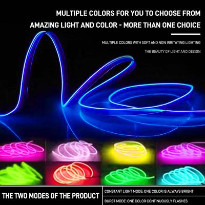 1/3/5M Car Interior Ambient Lights Dashboard Console DIY Flexible Neon Atmosphere Decorative Lamp LED EL Cold Light Strips