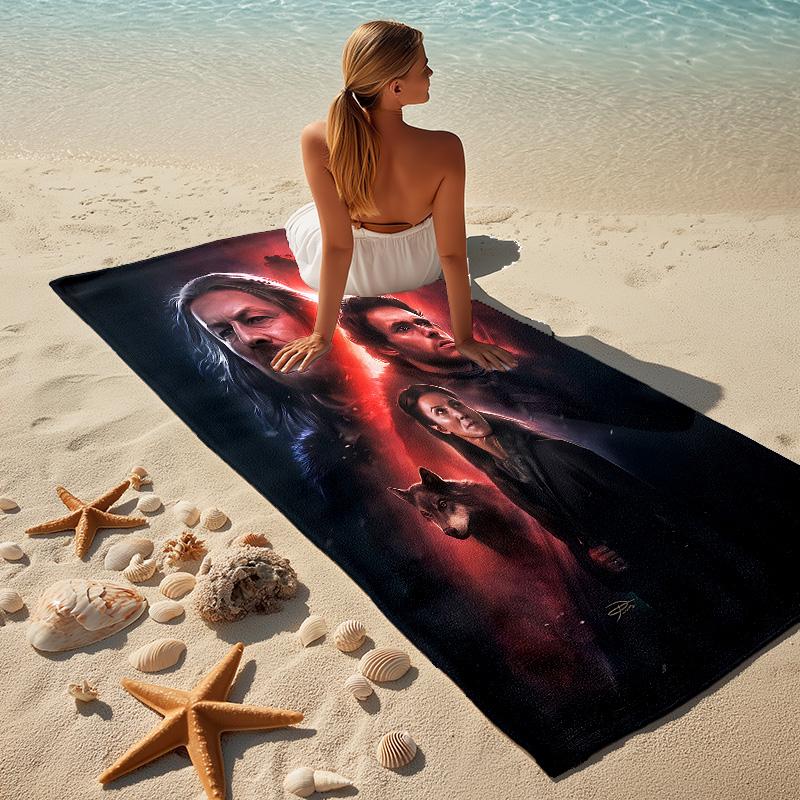 Night'S Watch Stylish Digital Printing Beach Towel Quickdrying Absorbent Blanket For Beach Pool Gym Travel Christmas Gift C92230