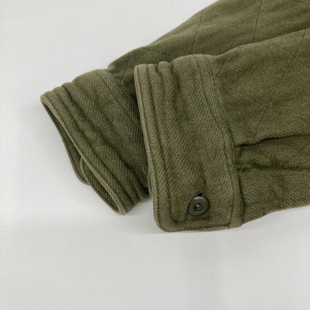 RRL Khaki Checkered Hickory Quilted Work Shirt Tops M khakiUsed