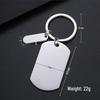 Laser Engraved Stainless Steel Holiday Gift Keychain