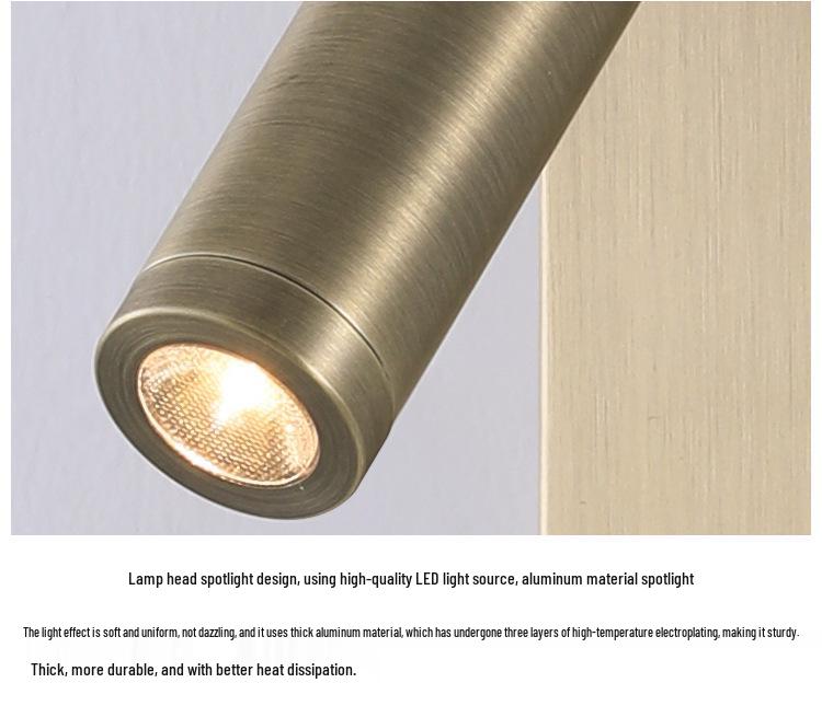 Rotatable Type-C USB Wall Lamp with Switch for Bedroom, Study, or Hotel