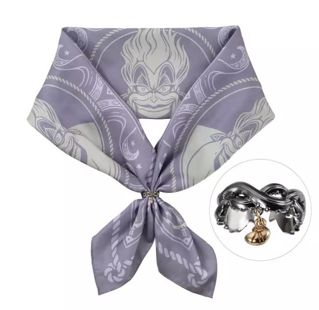 

Disney Флотсам и Джетсам Набор шарфа и кольца PL ЗЛОДЕИ ДИСНЕЯ Япония НОВЫЙ