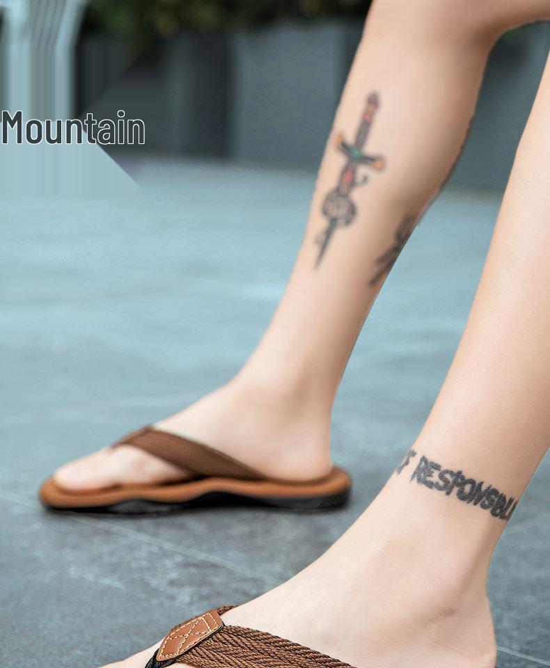 Men's Trendy Summer Non-Slip Flip-Flops Sandals - Toe Post Slippers for Outdoor and Beach Wear