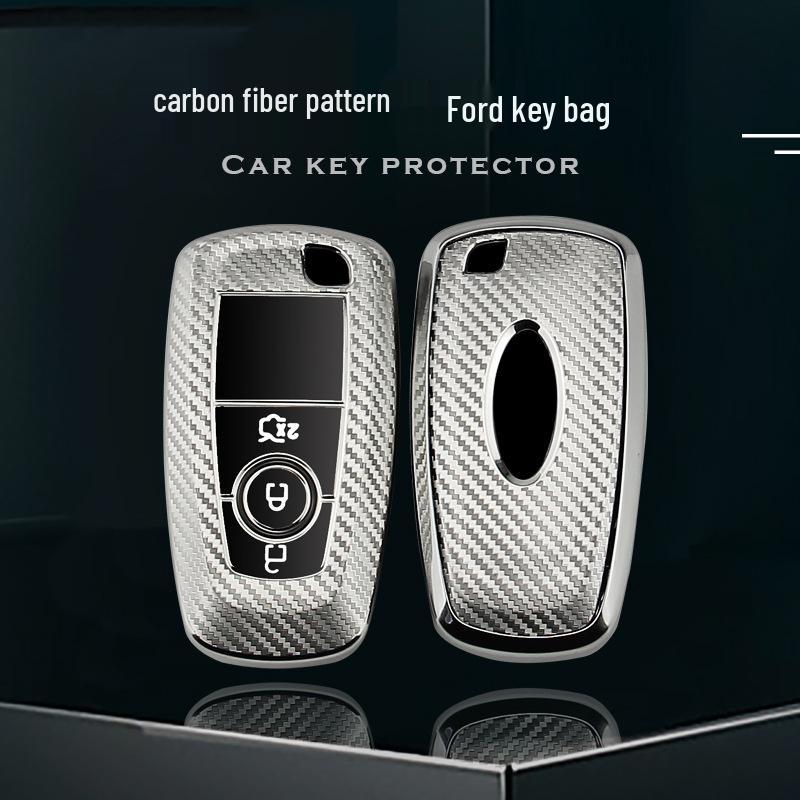 Ford Model A Carbon Fiber Pattern TPU Car Key Protective Case