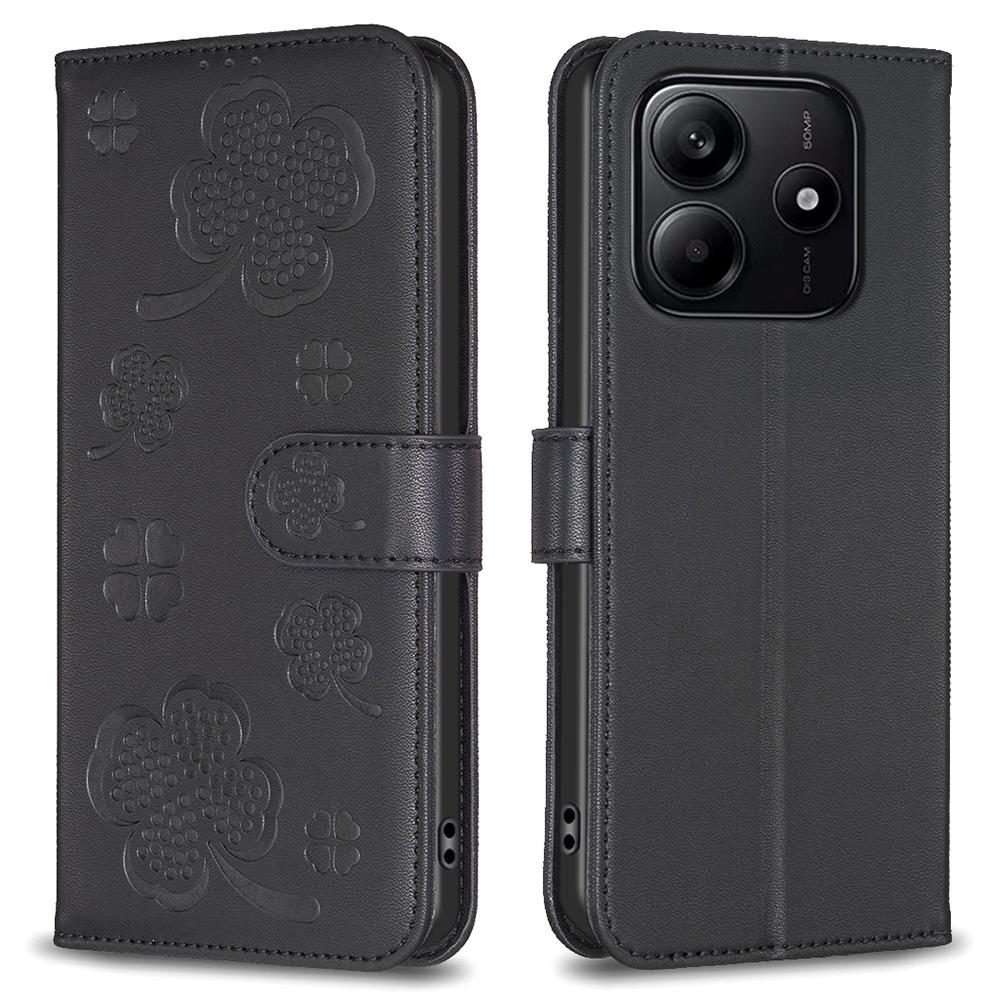 

Для Xiaomi Redmi Note 14 5G Чохол з візерунком конюшини Гаманець Підставка Віконце Шкіряний Чохол для Телефону C