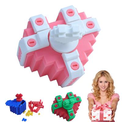 Annoying Gift Box with Screws 3D Printed Valentine's Day Heart Shaped Gift Box Hilarious Money