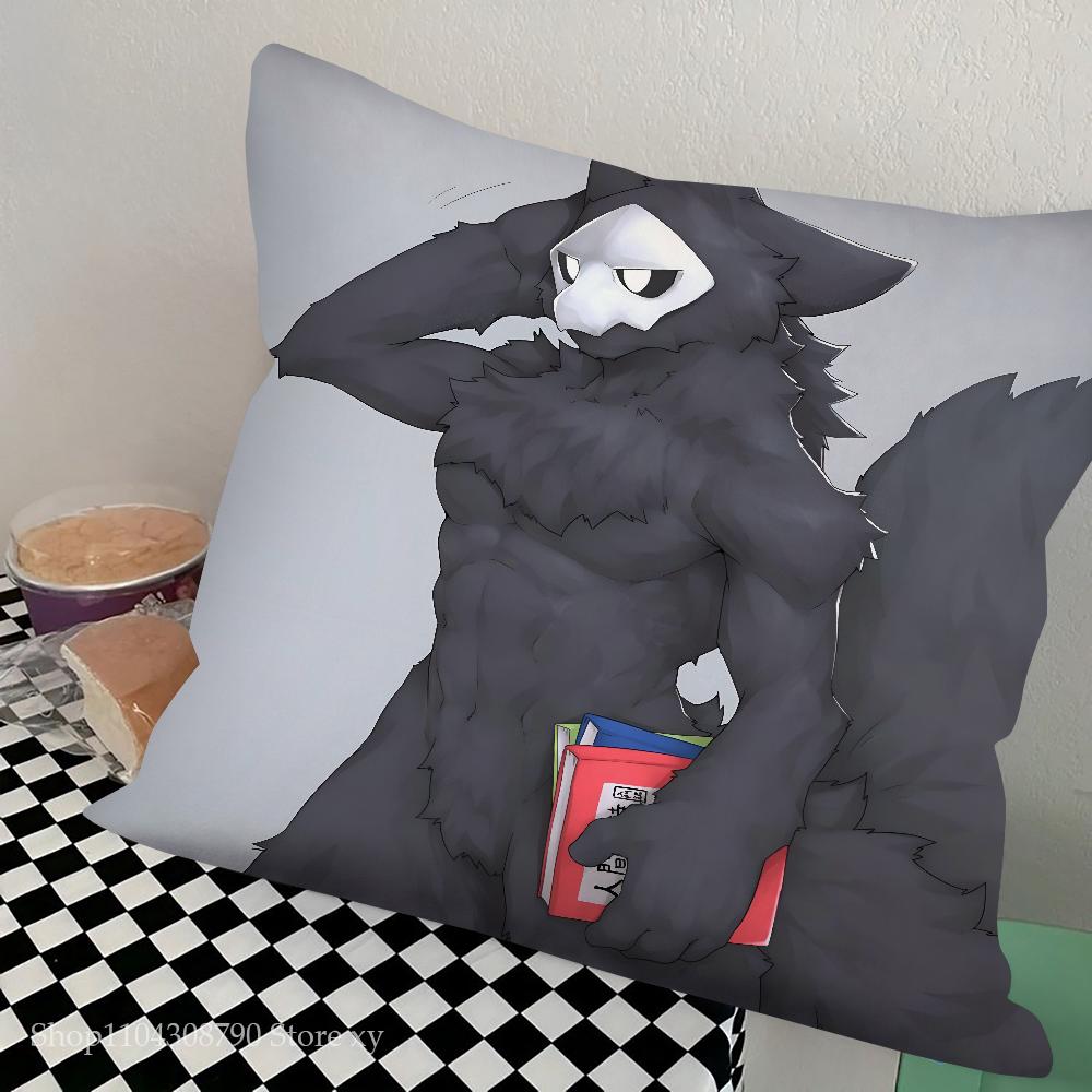 C-Changed Furry Game Pillow Case Square Pillow Bedroom Sofa Leisure Comfort Cushion Car Living Room Home Decoration