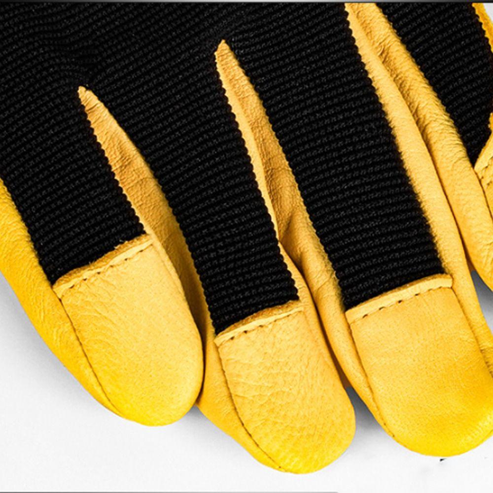 Professional Thickened Labor Insurance Gloves Wear-Resistant Flex Grip Leather Work Gloves Comfortable Protective Gloves Welding