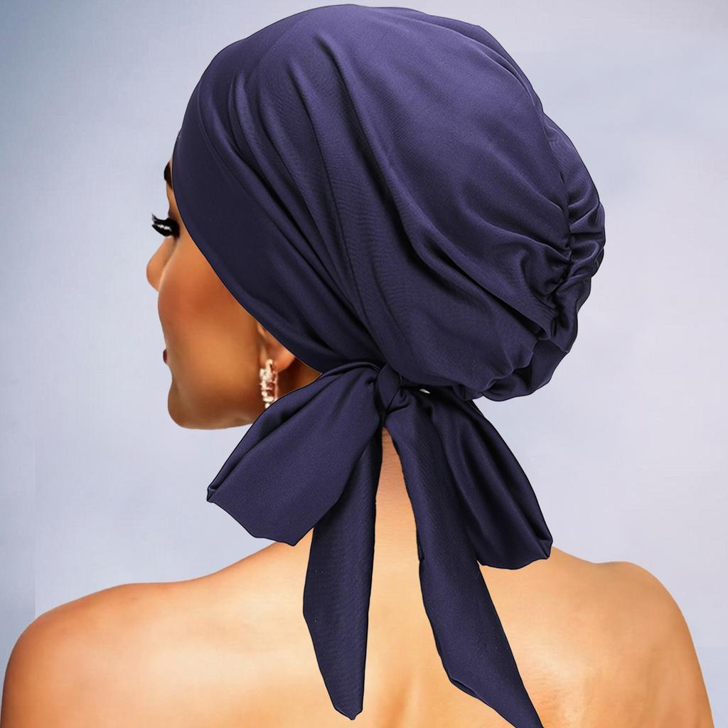 Für Bestseller Langschwanz Gestreifte Kopftuch Mütze Fliege Elastisches Band Atmungsaktive Basecap Heimgebrauch Turban Stil Chemotherapie