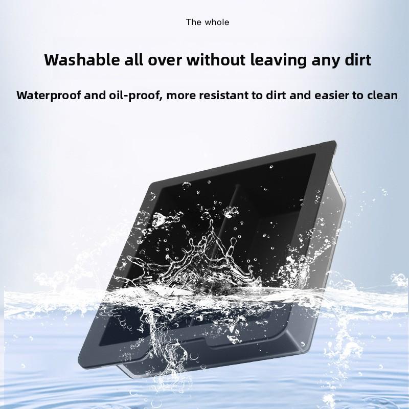 Autocollant de Voiture Chaud Pour Tesla Model 3 Model Y 2020-2026 Boîte de Rangement de Commande Centrale Silicone Double Boîte Outils de Voiture Utiles Modification de Voiture