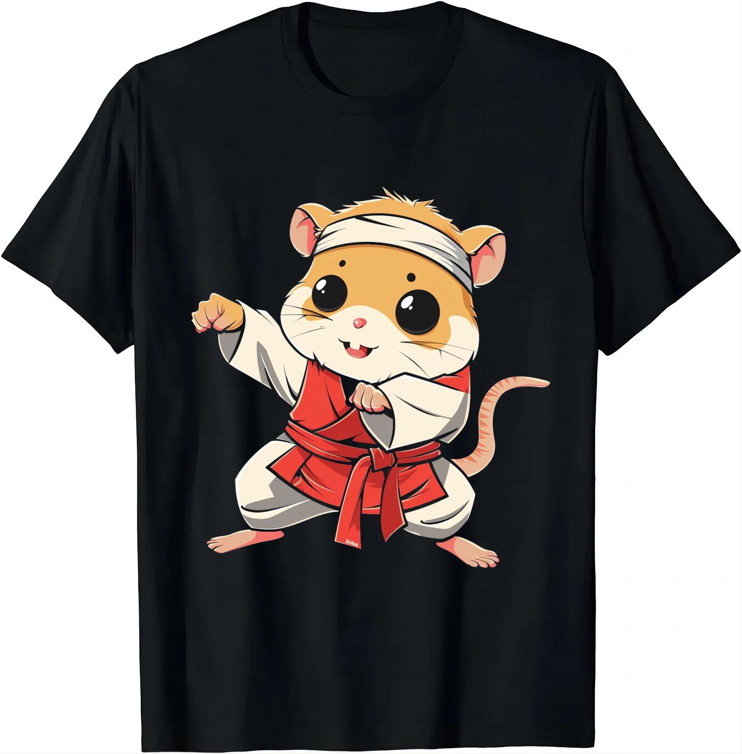 

Karateer Mouse Tee - Master of Kung Fu Shirts Kawaii Cute Clothes Tops Shirts for Men Graphic T Shirts Camisas Streetwear XXL