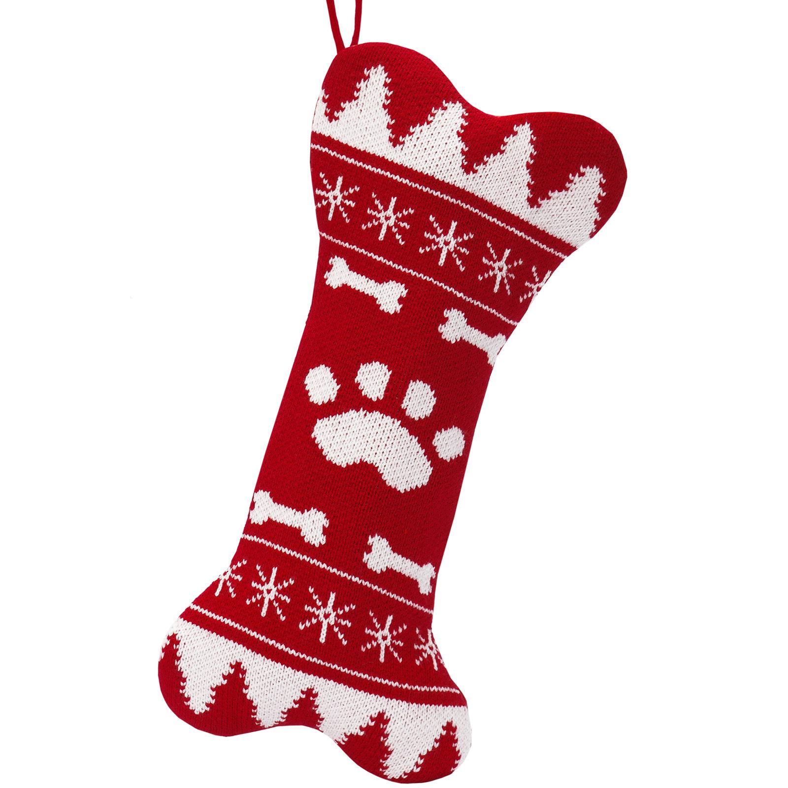 Knit Christmas Stockings for Pets: Decorative Cat & Dog Gift Bags