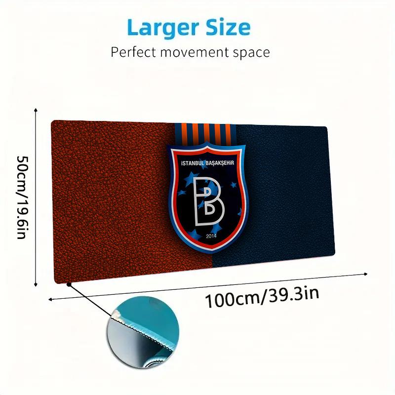 İstanbul Başakşehir Print  Cushion Non-slip Laptop Tablet Big Mousepad XXL Mat Mini PC Playmat With Lock edge