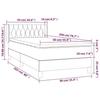 3131119 vidaXL Lit à sommier tapissier avec matelas Noir 90x200 cm Velours