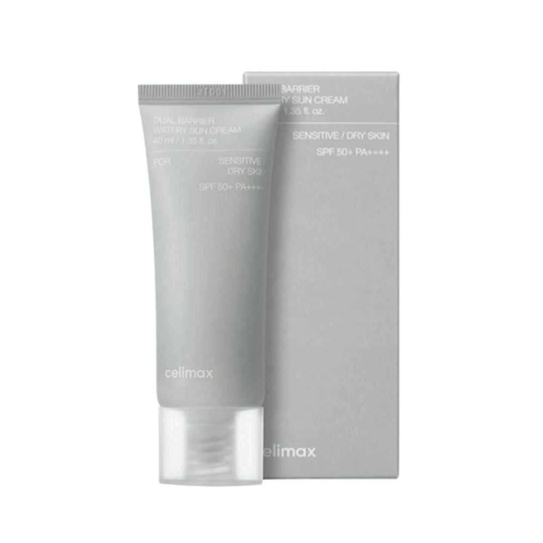 Celimax Dual Barrier Watery Sunscreen SPF50+ PA++++ Lightweight Hydrating UV Protection 40ml