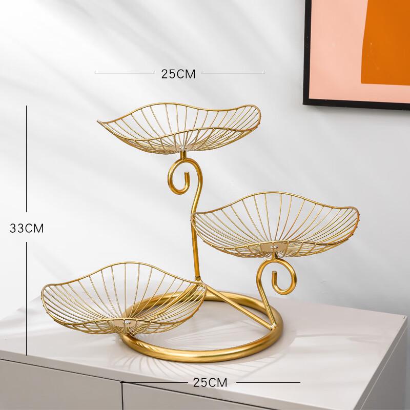Nordic Iron 3-Tier Snack Plate with Acrylic Trays