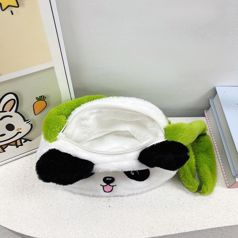 Panda Plush Handheld Crossbody Bag Children's Doll Panda Doll Versatile Women's Shoulder Bag