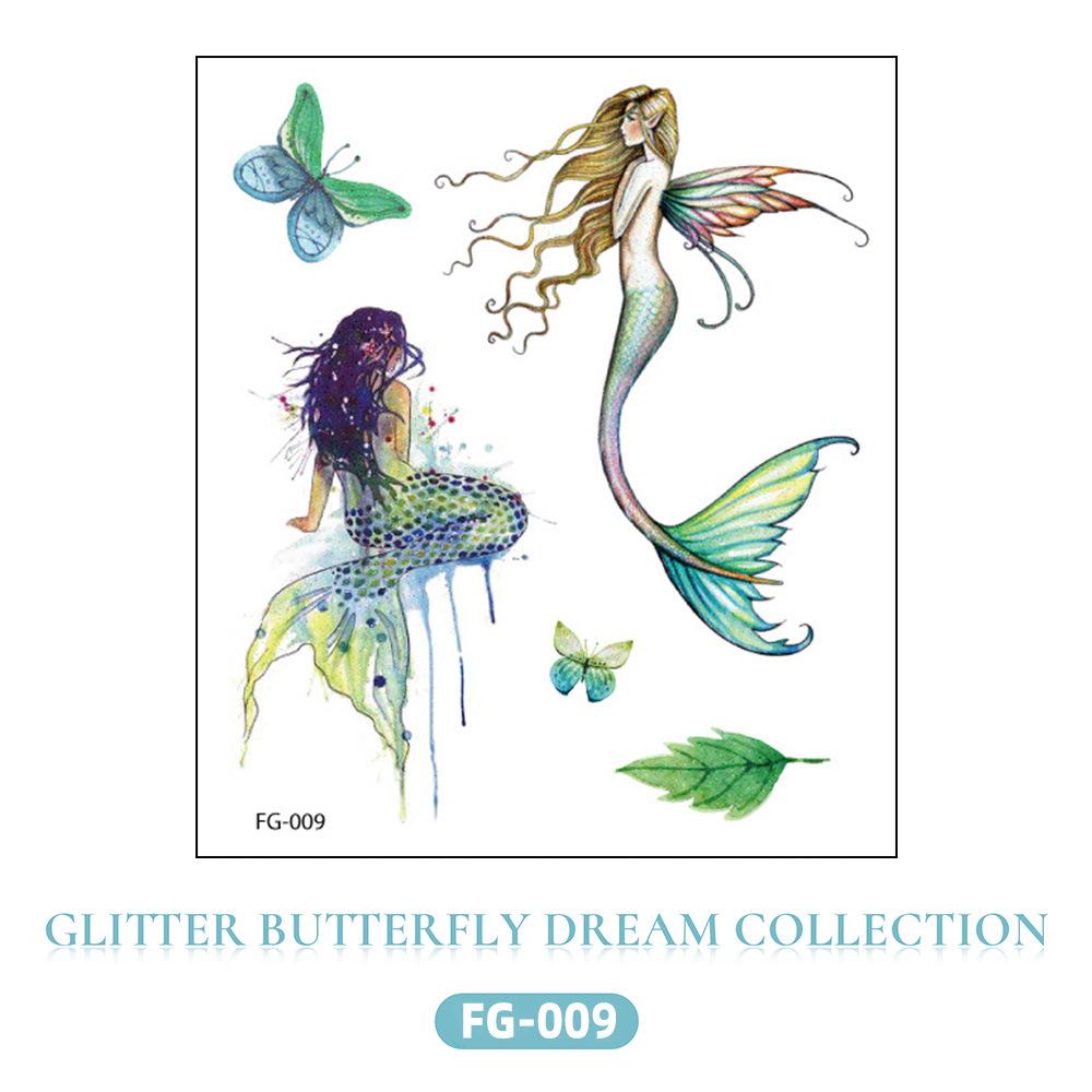 Glitter Gradient Butterfly Face & Eyeshadow Temporary Tattoo Stickers