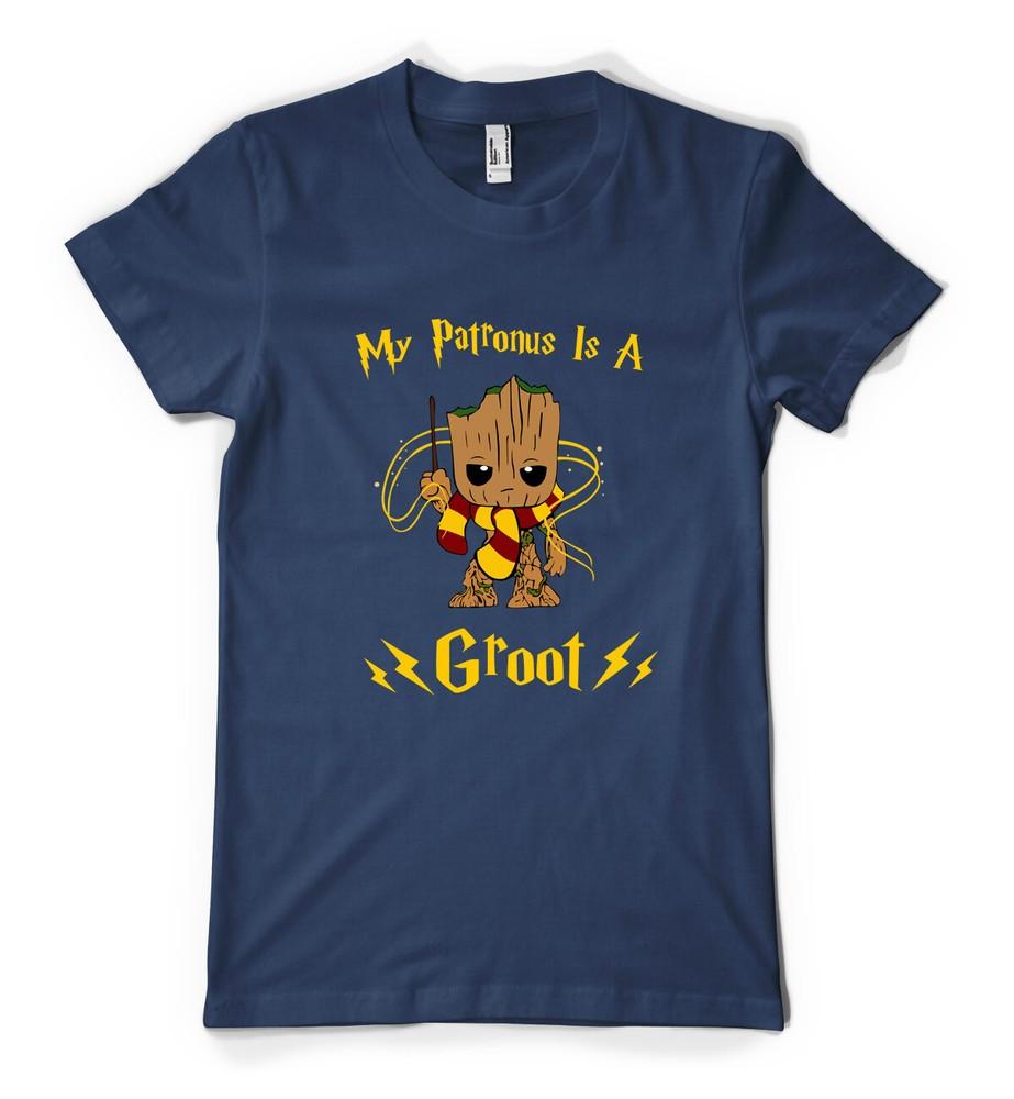 

My Patronus Is A Groot Potter Wizard Mashup Personalised Kids Unisex T-Shirt M