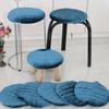 Round Stool Cover Fitted Bar Stool Cover Quilted Soft Cushion Non-Slip Washable Slipcover Fit for Diameter 11-12 Inch Bar Stool
