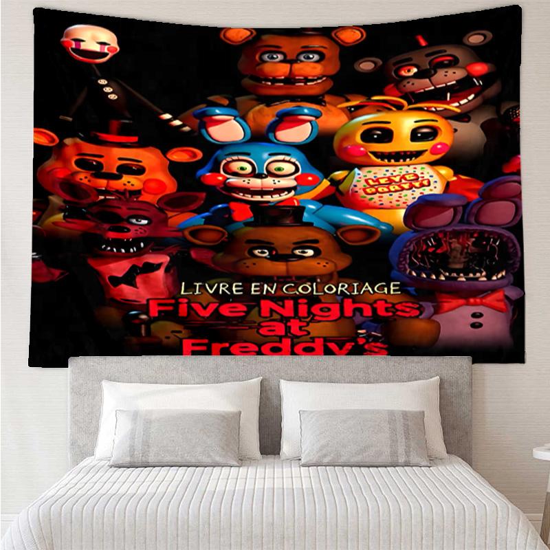 Fnaf Horror Circus Tapestry, Unique Design Tapestry, Wall Decor for Bedroom,Livingroom, Playroom,Heartwarming Fan Holiday Gifts
