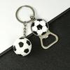 Keychain Pendant, Thickened Stainless Steel Bottle Opener Key Chain, Football Pattern Waterproof Multifunctional Key Ring Fan Gift Bar Accessory