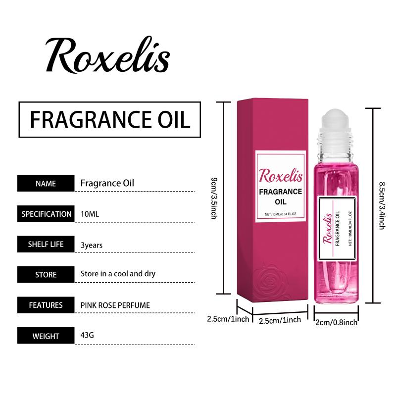 Women Rose Roll On Perfume Long Lasting Fragrance Hydrating Fresh Scent Niche Perfume for Travel and Daily Use