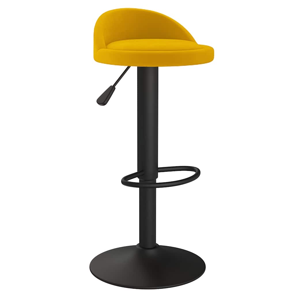 Yellow Velvet Bar Stool