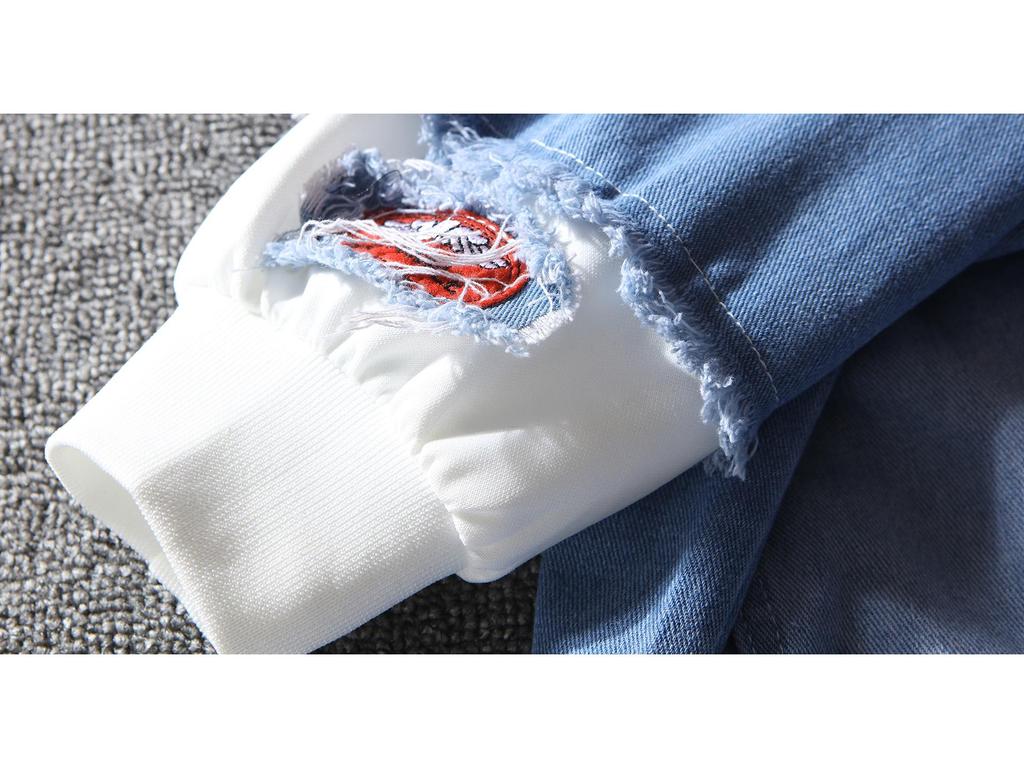 Men's Handsome Korean Style Loose Denim Jackets for Spring and Autumn