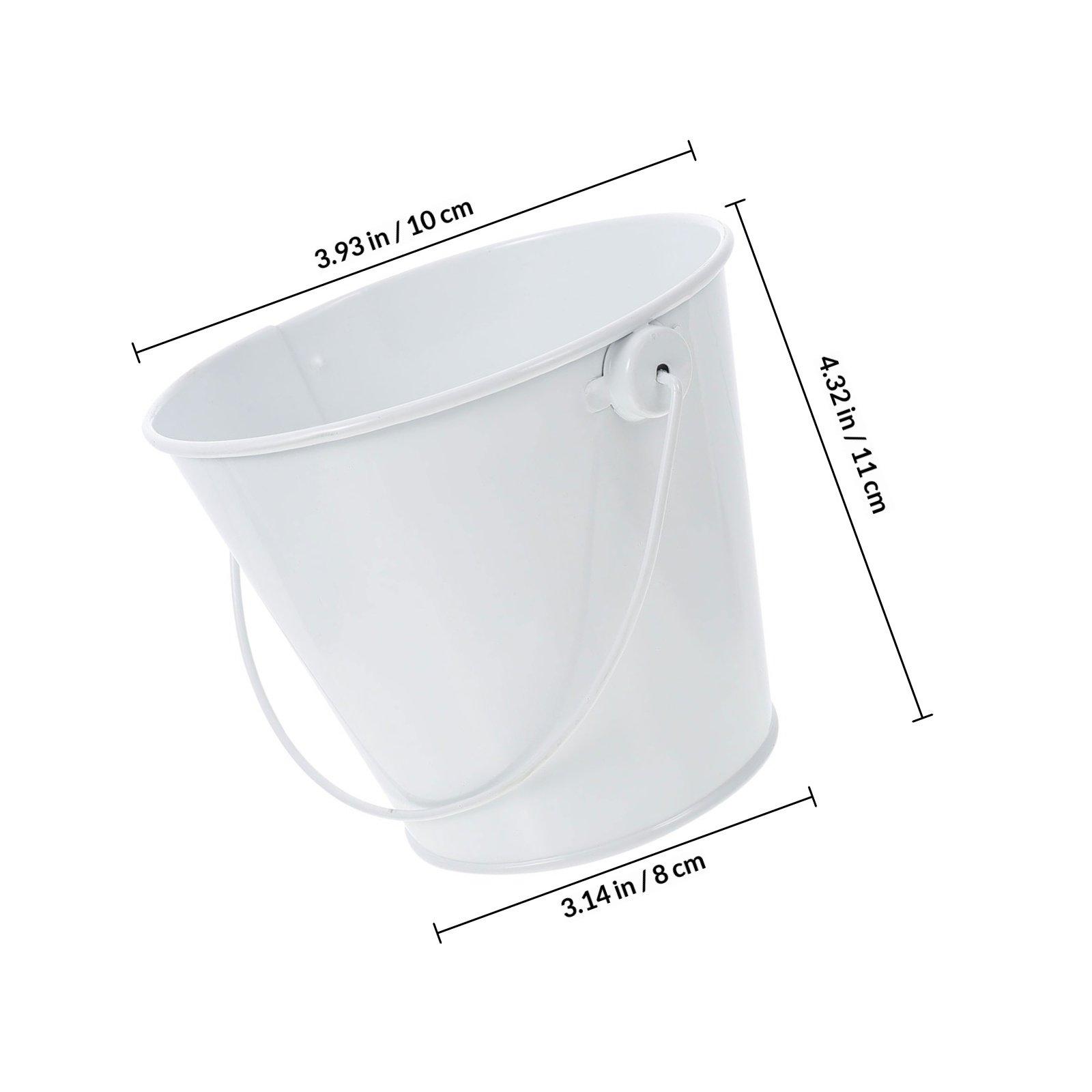 

1Pcs Beer Ice Bucket Multi Functional Iron Snack Container Strong Durability No Burrs Surface Ideal for Parties Bars Ktv Wine белый