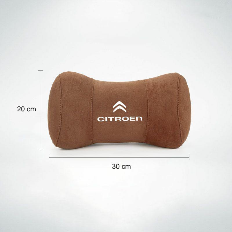 TXBB4 Car Seat Suede Memory Cotton Neck Pillow Headrest For Citroen C3 C5 AIRCROSS C5X C4 Cactus PICASSO e-C3 e-C4 C1 C-Crosser C6 C2