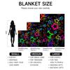 colorful star-patterned flannel blanket, perfect for sofa, bed, office. Ideal gift for family, friends, and holidays.