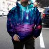 Autumn and Winter Men's Halloween Funny 3D Printed Hooded Fashion Versatile Trend Breathable Casual Hoodies & Sweatshirts (men’s)