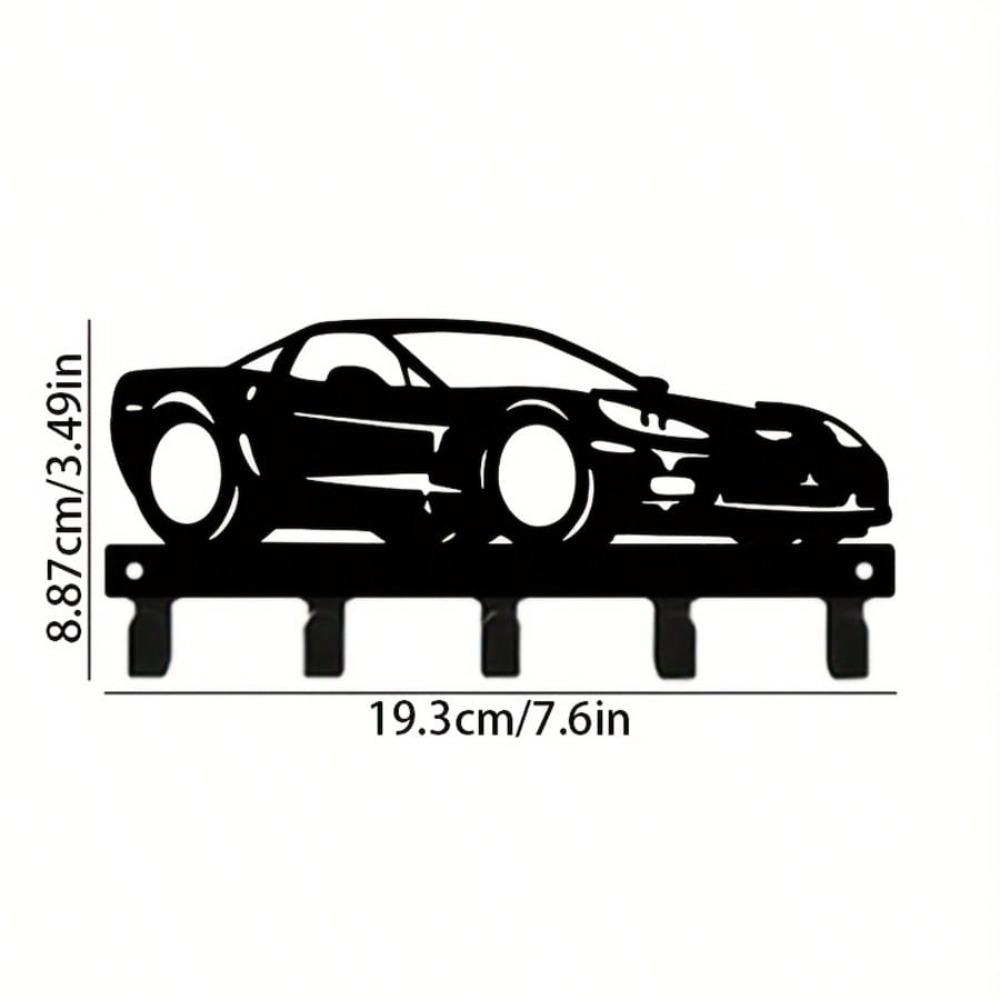 Metal Racing Key Hook for Garage Wall Entryway Storage 9x20