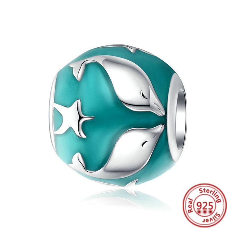 Neue Sommer Ozean Charm Serie Murano Glas Meeresschildkröte Seestern Fisch Perlen Passen Original Armbänder Damen Schmuck Geschenk