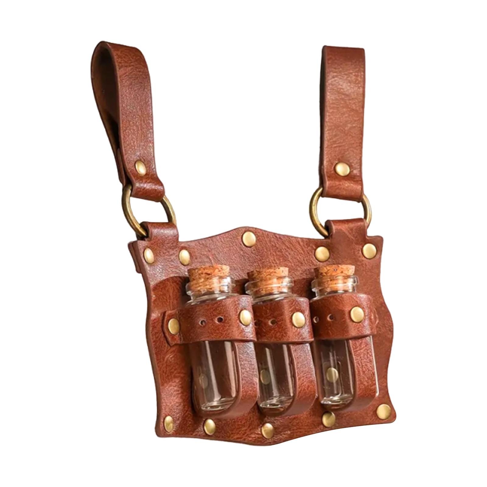 

Тиснена поясна сумка Кільце лицаря Пояс COSPLAY Сценічний реквізит One Size кавовий