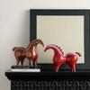 New Chinese-style Gilded Red Horse Ceramic Furniture, Decorative Items, Living Room Wine Cabinet, and Housewarming Gifts