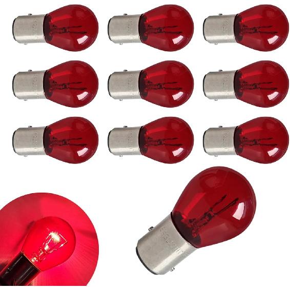 WZP 10PCS 1157 Tail Light Bulb, Universal Brake Light Bulb Compatible with P21/5W S25 BAY15D 7528 2357 2057 1016 1034 1076, Replacement for Marker