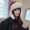 Retro Thickened Ear Protective Hat Windproof Plush Cycling Hat Korean Style Big Head Circumference Women Hat Ladies