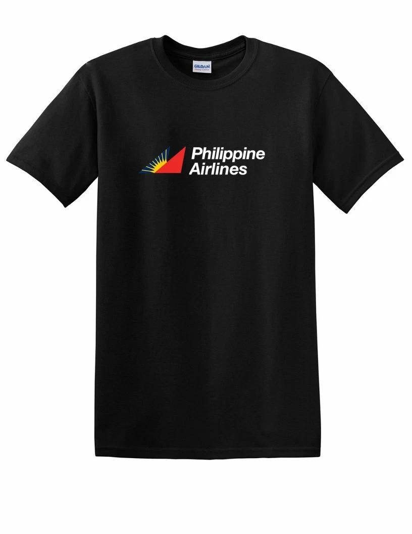 Philippine Airlines Retro Logo Filipino Travel Yellow Red Blue Black T-Shirt 4XL