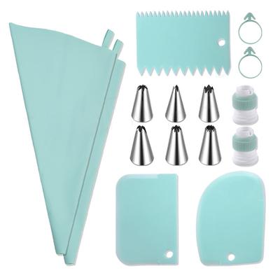 1Set Stainless Steel Kitchen Baking Cake Decorating Tool Silicone Piping Nozzles Outdoor Tableware