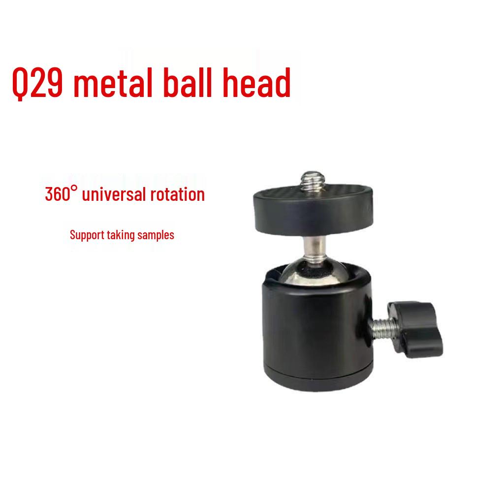 Q29 Universal 360° Metal Gimbal Tripod Head with 1/4 Bracket Adjustment