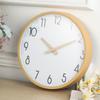 30CM Wood-grain imitation wall clock for living room, Nordic minimalist style, silent, living room decorative clock