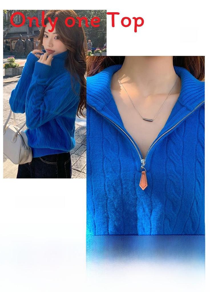 Knit Sweater Women Fall Winter High Neck Pullover With Warmth And Comfort For Casual Wear