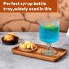 Small Wood Tray, Rectangle Wooden Trays for Decor, 7.28x4.13in Acacia Wood Tray for Home Decor, Bathroom, Kitchen Counter Charcuterie Boards Cheese