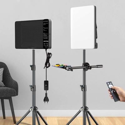 LED Foto Studio 3000k-6500k Video Vul Lamp Lichtpaneel Fotografie Verlichting Met Statief Lange Arm EU Stekker Voor Live Stream