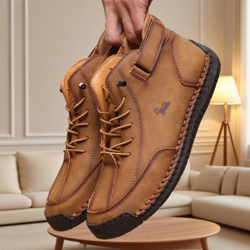 Handmade Leather Women's Shoes Casual Fashion Luxury Brand Soft Loafer Shoes Classic Anti Slip Men's Bare Boots Sneakers for Men
