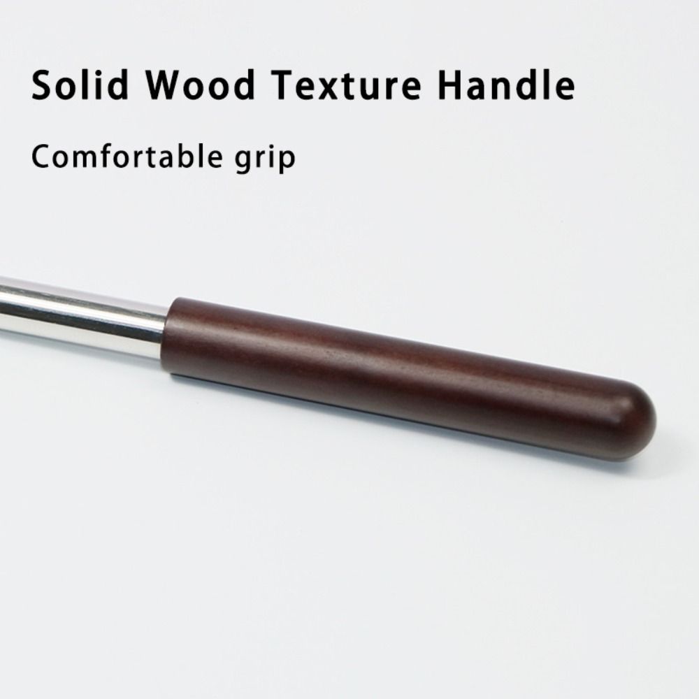 Stainless Steel Rod Tour Guide Flag Pole Solid Wood Handle Teaching Stick Flagpole  Outdoor